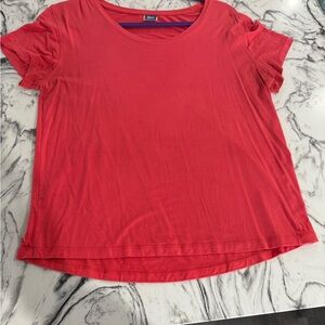 Vibrant Coral A-Line Skirt